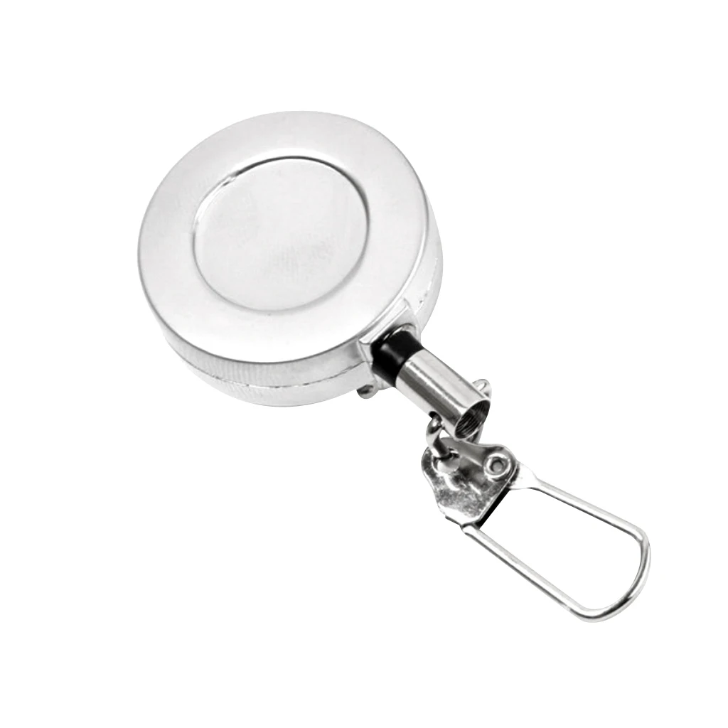 Pin-on Retractor Zinger Gear Keeper for Fishing Hiking - Silver Fishing Accessories  Zinger Retractor Stopper 