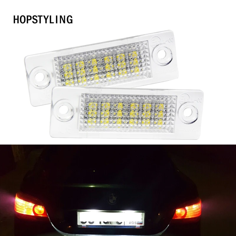 2x 18smd rear led number license plate light lamp for skoda superb number plate light