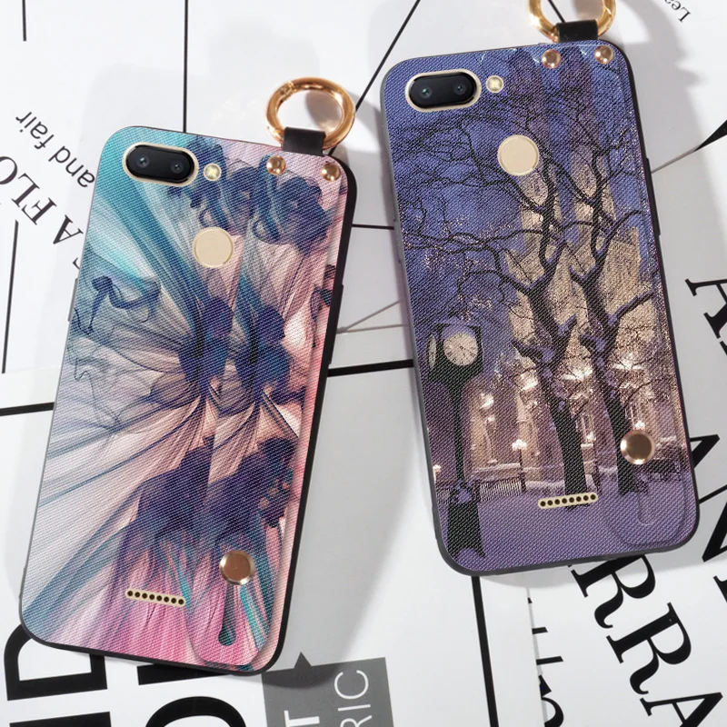 

Luxury Rivet Strap Stand Phone Case For XiaoMi Redmi 3S 4A 4X Case Fabric Cover For Xiomi Redmi 5A 6 6A