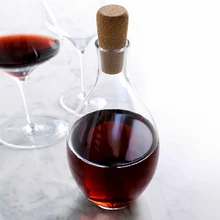 Искусственный выдувной ручной бессвинцовый хрустальный стеклянный прозрачный винный графин с тампионом