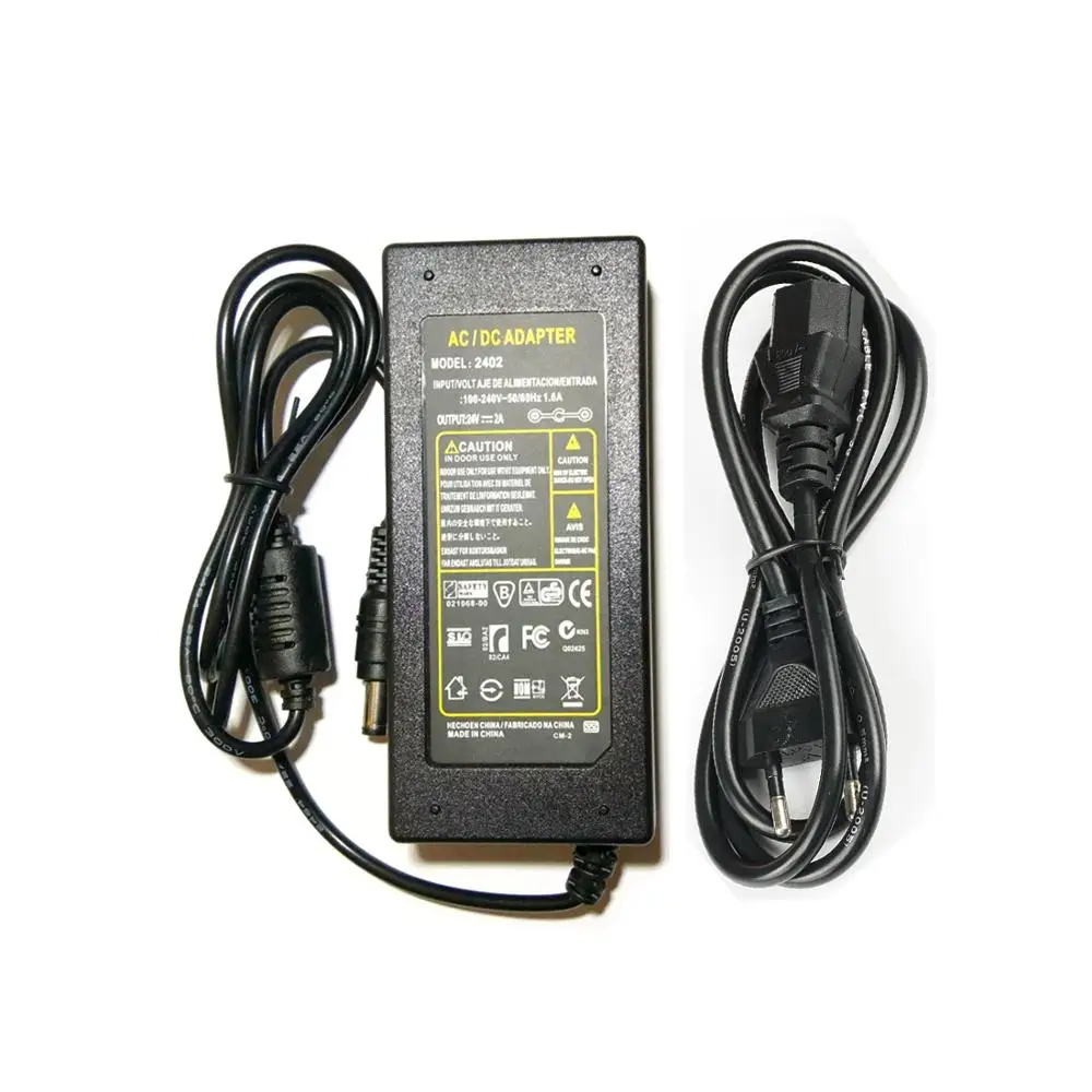Адаптер питания AC100 240V to DC24V 2A/3A/5A преобразователь источника зарядное устройство