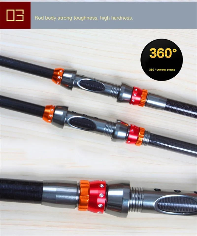 Exclusive Quality 99% Carbon Fiber Long Casting Fishing Rod Mini Folding Telescopic Fishing Rod for Sea Fishing 1.8 - 3.6m (10)