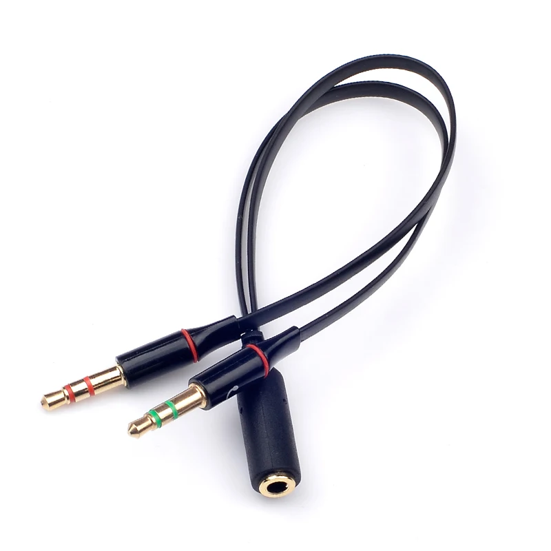 

Computer Headset 2 in 1 Audio Splitter Converter 3.5mm Jack Earphone Adapter Headphone Audio Converter Cable Headphone Splitter
