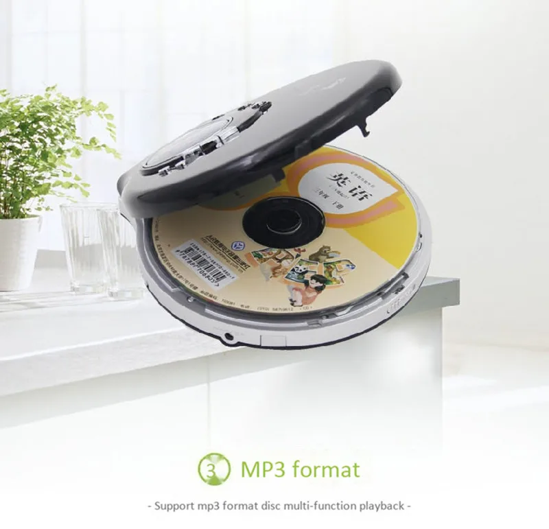 Портативный CD Walkman обучающая машина Музыкальный плеер Поддержка MP3 CD-R-RW английский диск формат светодиодный дисплей Зарядка батарея гарнитура