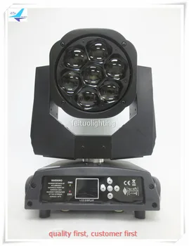 

free shipping 2pcs/lot Zoom Wash 7x15w Bee Eye Effect Moving Head Light Beam RGBW 4in1 Rotation Powercon DJ Disco Party Lighting