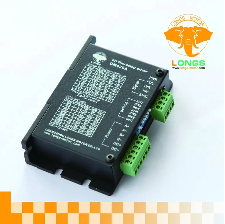 

Best Selling! Longs Stepper/Stepping Motor Driver DM420A 36V 2.83A 128Micro for Nema 17 motor CNC Router Mill 3D Printer