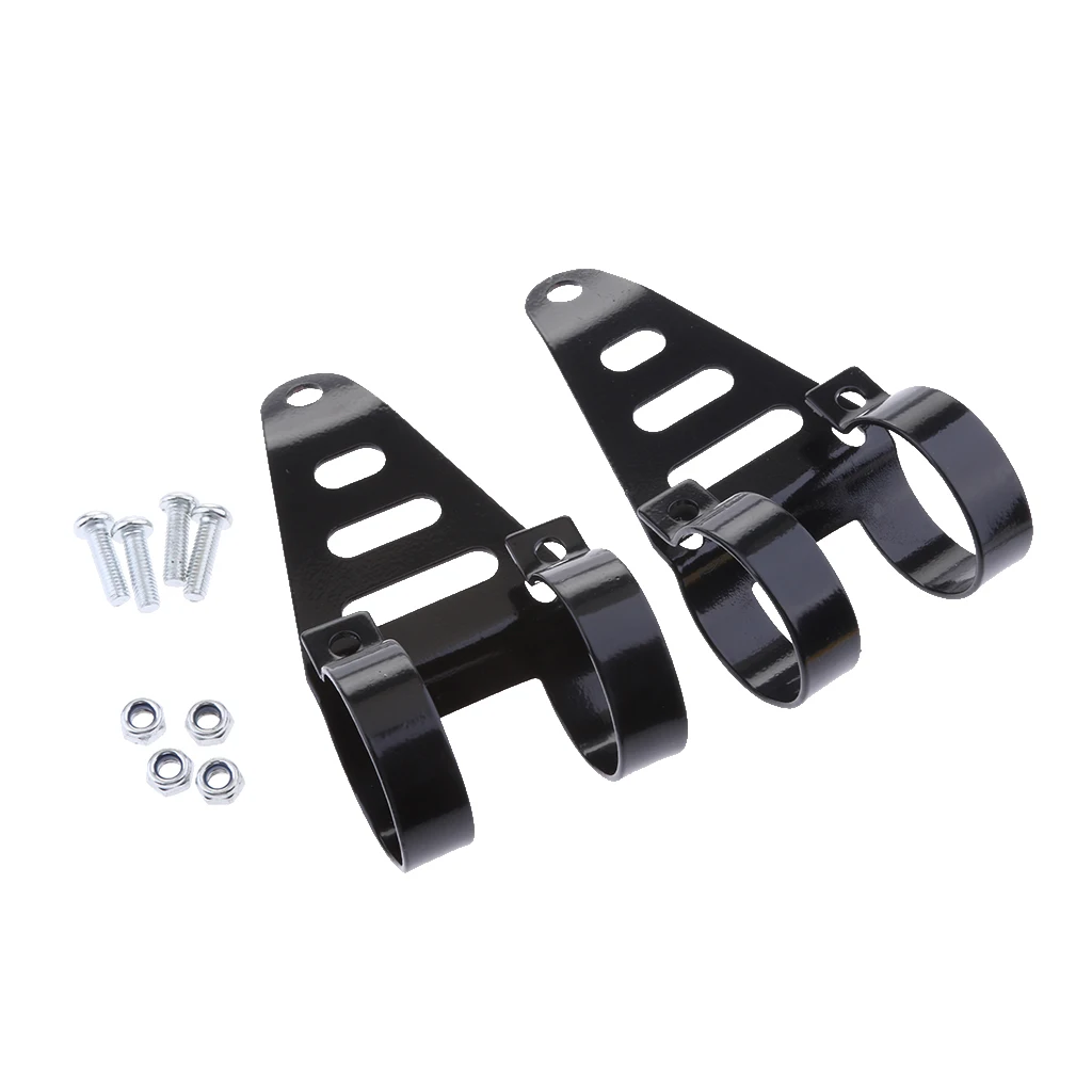 Universal Motorcycle Headlight Mount Brackets 41-43mm Fork Tube Mount Clamp Bracket Holder Adjustable Easy to Install 