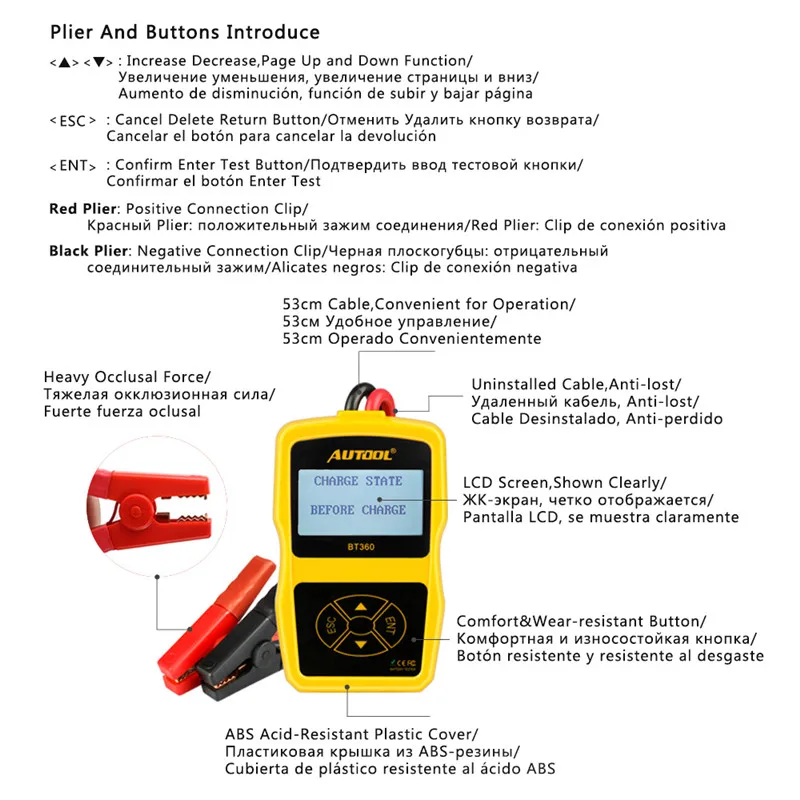 2015 High Quality BST-100 Battery Tester  BST100 Battery tester  free shipping BST 100 tester as bst460 bst-460 battery tester