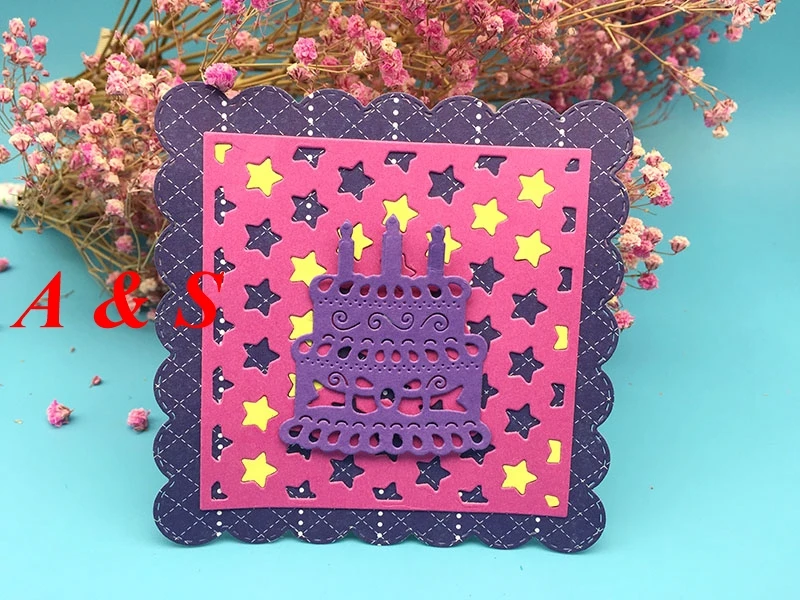  Y422 METAL CUTTING DIES Happy Birthday Cake Scrapbook card invitation paper craft party decor embos - 32852976565