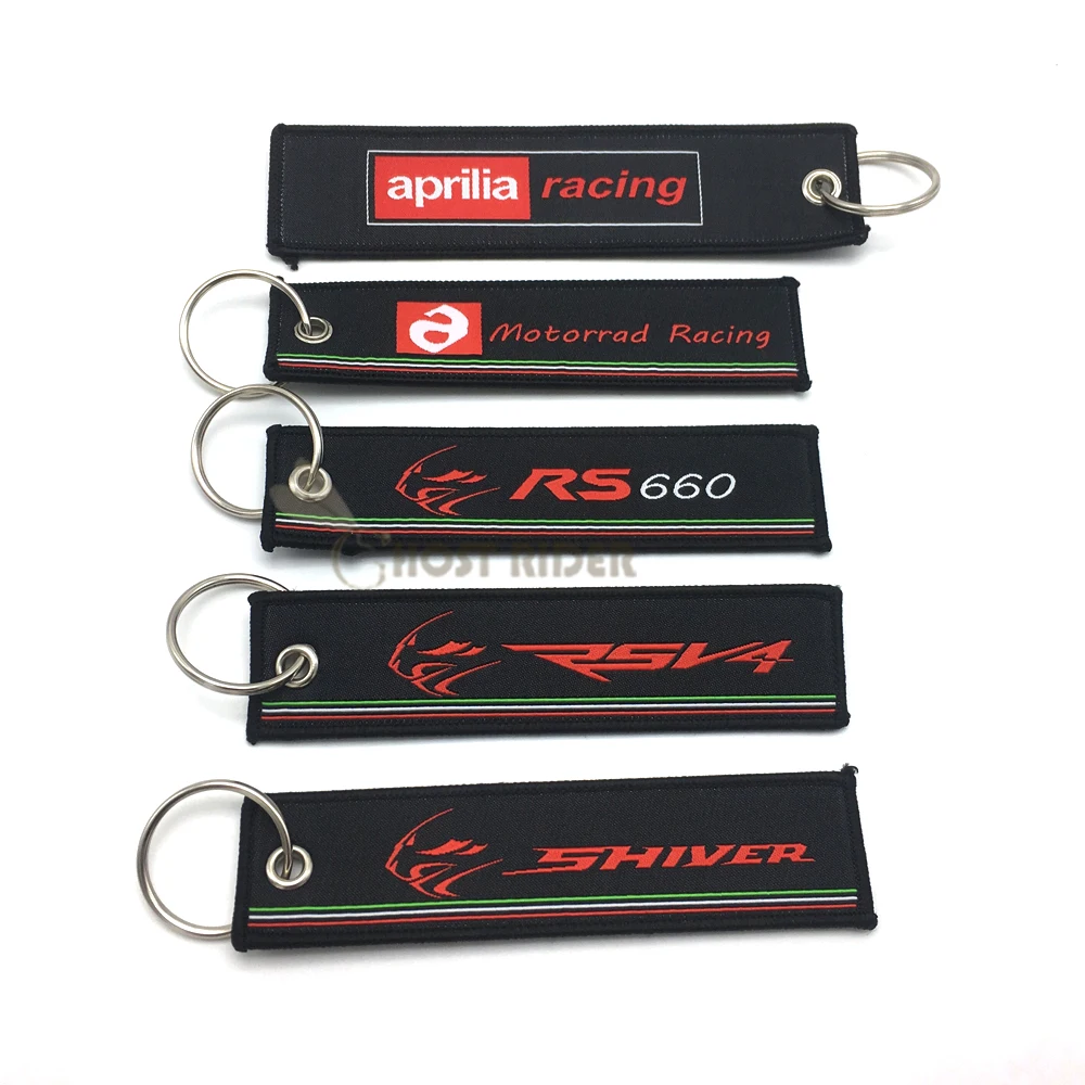 

Motorcycle Keyring For Aprilia SHIVER RS660 RSV4 Embroidery Key Holder Chain Collection Keychain
