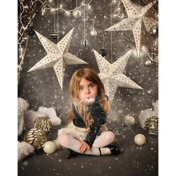 

Vinyl Photography Background Snowflake Christmas star Computer Printed children Photography Backdrops for Photo Studio 5X7ft