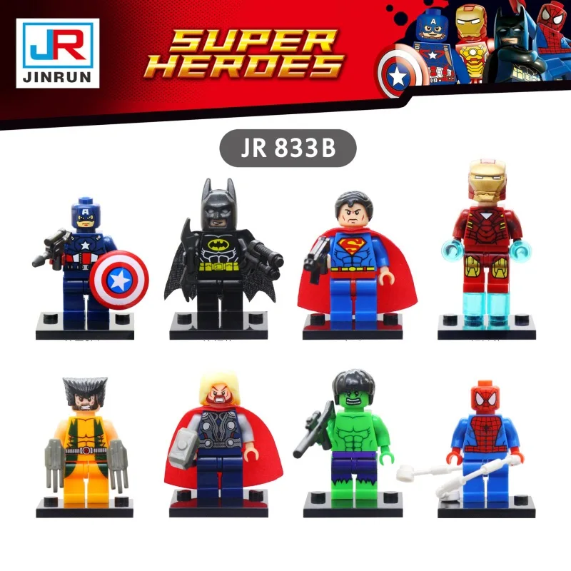 

Figures Avengers Puzzle super Heroes Iron Man Model Building Kits Building Blocks Figurines Toys for Children
