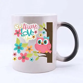 

Cute Owl Mug, Owl Always Love You Color Changing Mug Morphing Coffee Mugs - 11oz sizes