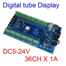 DMX-36CH DMX512 диммер контроллер, драйвер, 36CH(36 каналов) DMX декодер 13 групп RGB, каждый канал MAX3A для светодиодный полосы света