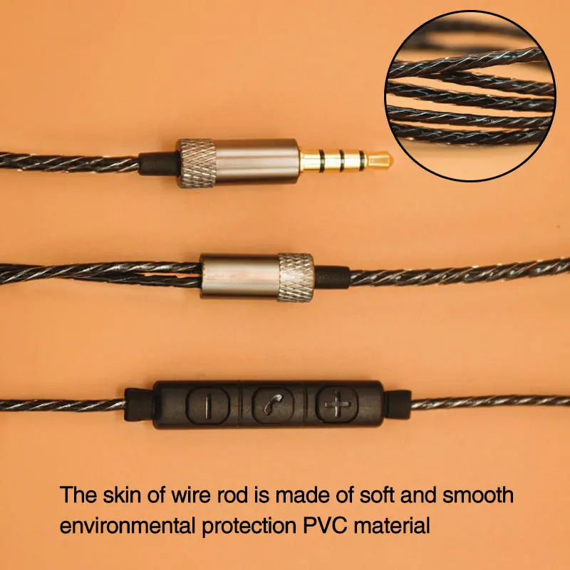 TRANSCTEGO 3,5 мм разъем DIY наушники Аудио Кабель контроллер Ремонт Замена наушников 18 медный сердечник провода
