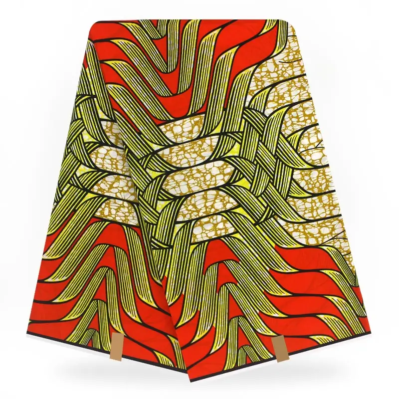 

African batik fabric 6 yards/pcs high quality wax prints fabrics 100% cotton wax hollandais guarantee real wax for ladies dress