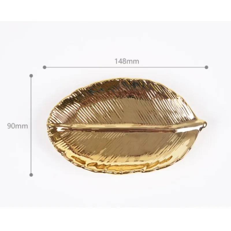 Скандинавский INS легкий роскошный лоток для хранения золотой лист ручной работы керамическая тарелка ювелирное блюдо для закусок домашнее настольное украшение