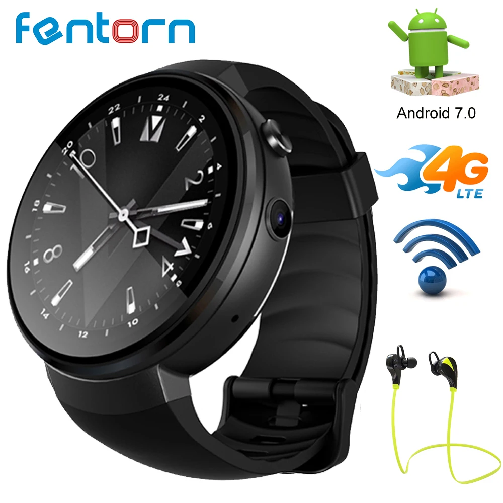 

Fentorn LEM7 Smart Watch Android 7.1.1 Smartwatch 4G LTE Network Support Wifi Bluetooth Smartwatch Phone 1GB + 16GB Memory