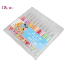 10 chiếc Nhỏ Ren Móc Bộ Công Thái Mềm Mại Tay Cầm Tốt Nhất cho Arthritic Tay 0.5-2.75mm Móc kim TỰ LÀM Đan Dụng Cụ(China)
