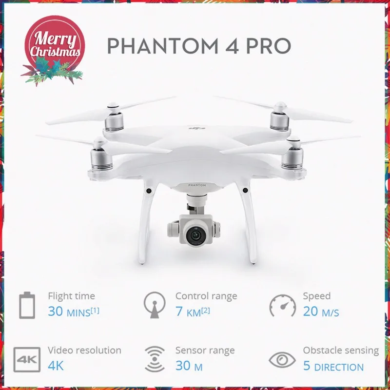 In Stock For Xmas| DJI Phantom 4 Pro Drone With 4K HD Video,30 MINS Flight Time, 7 KM Control Range