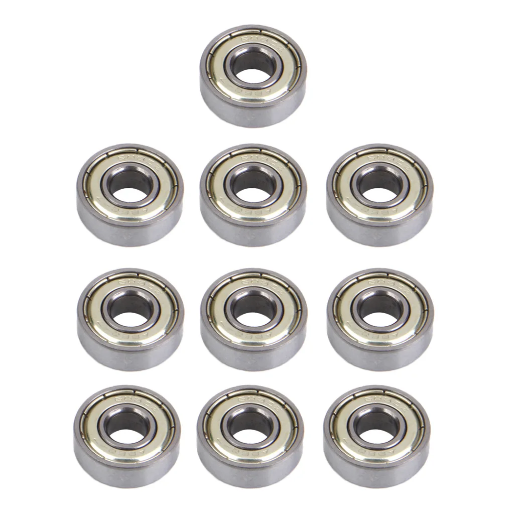 10 Pieces Roller Skate Bearing  Double-sided Dust Cover Skate Board Accessories for Skateboard Scooters Silver