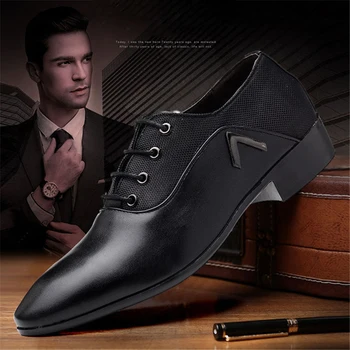 

Men'S Dress Shoes Fashion Pu Leather Shoes Men Brands Wedding Oxford Shoes for Men'S Breathable Men Formal Footwear business new