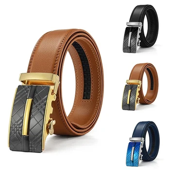 

Men's Fashion Automatic Buckle Sided Faux Leather Business Style Casual Belt