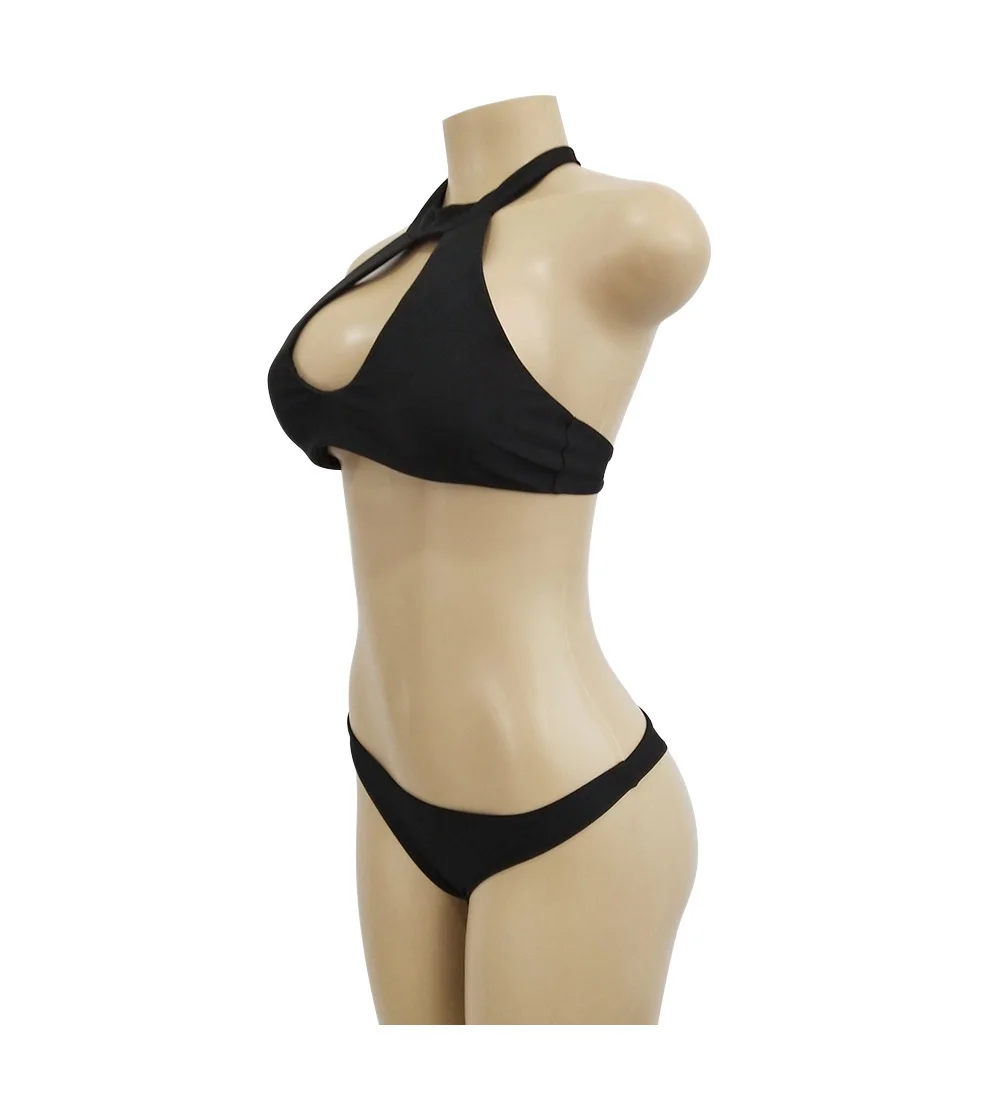 Sexy Brazilian Bikini Push up Swimwear Women 2019 Solid Swimsuit Bathing Suit Women Low Waist Black Plus Size Bikinis set Biquini (5)