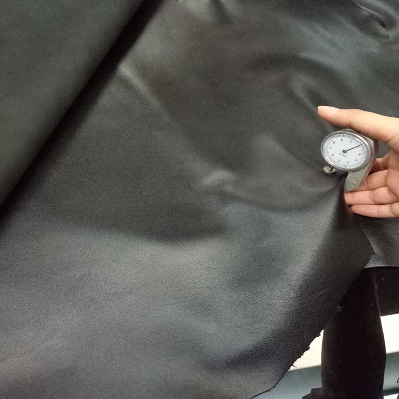

Sale soft smooth Genuine Black goatskin Leather Fabric for padding shoes liner,Free Shipping