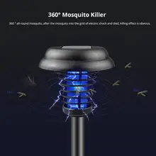 Светодиодный светильник-убийца от комаров Солнечный Электронный Летающий Жук Насекомое-вредитель отклоняет УФ-Ловушка свет для наружного освещения для сада против комаров отпугиватель света