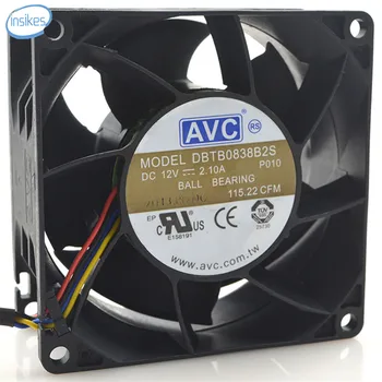 

DBTB0838B2S High Speed Violent Cooling Fan DC 12V 2.1A 8038 8CM 80*80*38mm 4 Wires
