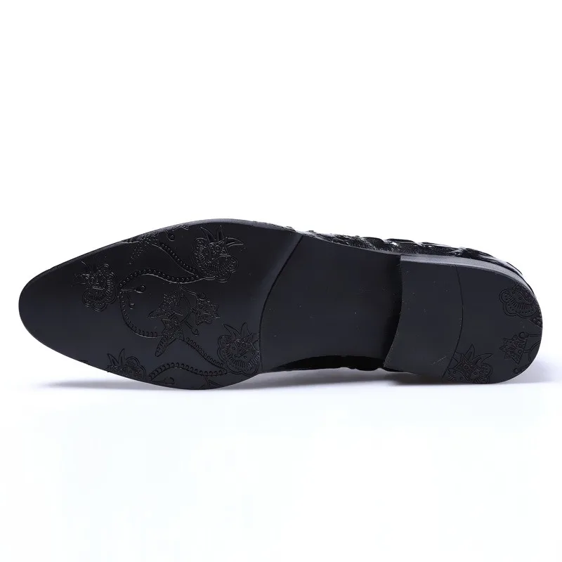 Zapatos Us10 De Nuevo Boda Alta Wine Repujado Dedo Pie Trabajo Tamaño Oficina En 37 Vestir Hombres Resbalón Mens Moda Punta 44 Black Calidad Del Los Cuero red gxgqIptC