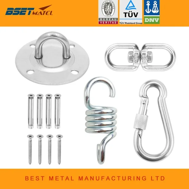 

Anchor Bracket Hook for Aerial Training Straps Crossfit Olympic Rings Yoga Hammock Hanging Kit Swings Ceiling & Wall Mount 500L