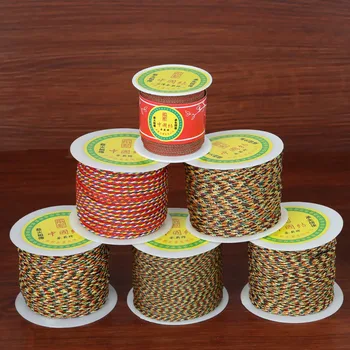 

0.4/1.5/2/3/4mm Jewelry Cord Cotton Rope Five String Five-color Line for DIY Craft Chinese Knot Woven Bracelet Necklace