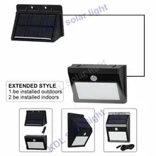 update 30 led 500lm solar light split mount pIR motion 3 senser vs38 48 28 10