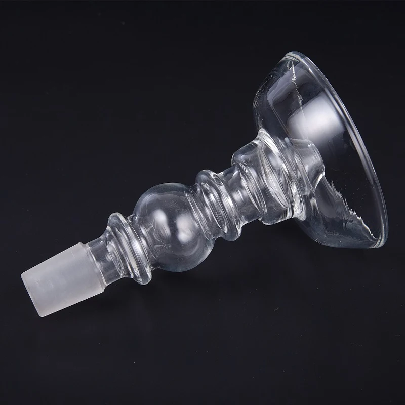 

High 18.8mm dia male connector adapter for lavoo hookah shisha deep big glass smoking glass bowl chicha head