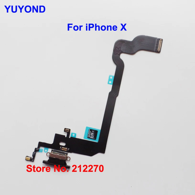 

YUYOND Original New Usb Charger Port Dock Connector Flex Cable With Mic For iPhone 8 8 Plus X Charger Flex Cable Replacement