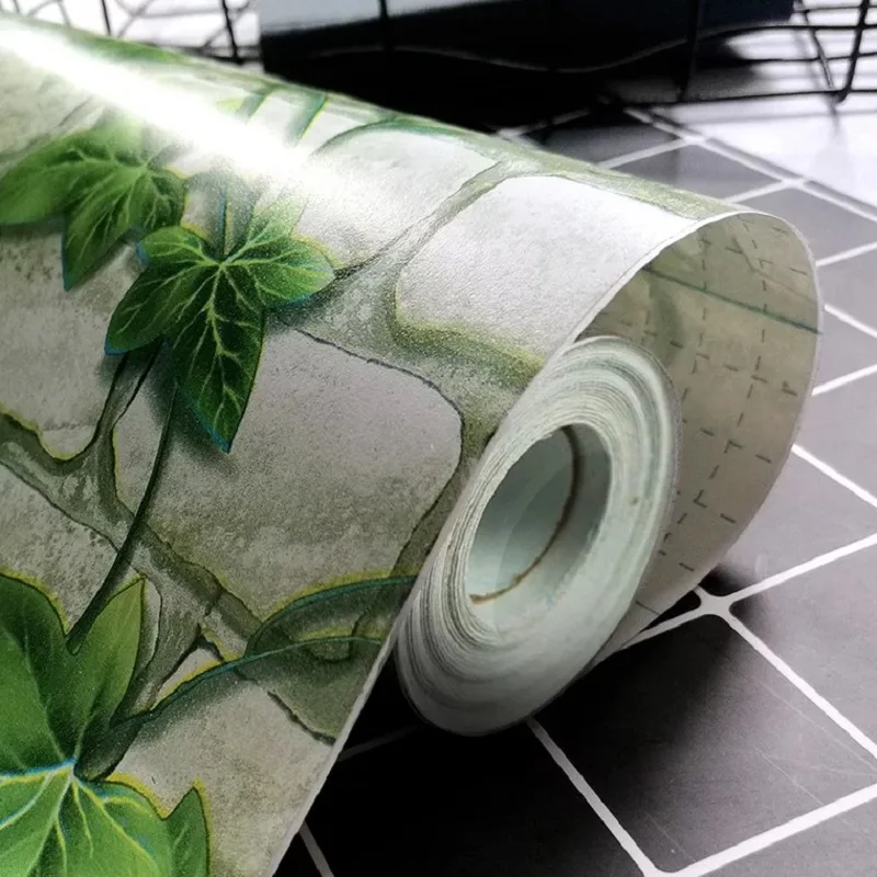 3D кирпичи криперы виниловые обои пластик с клеем настенная бумага белый черный