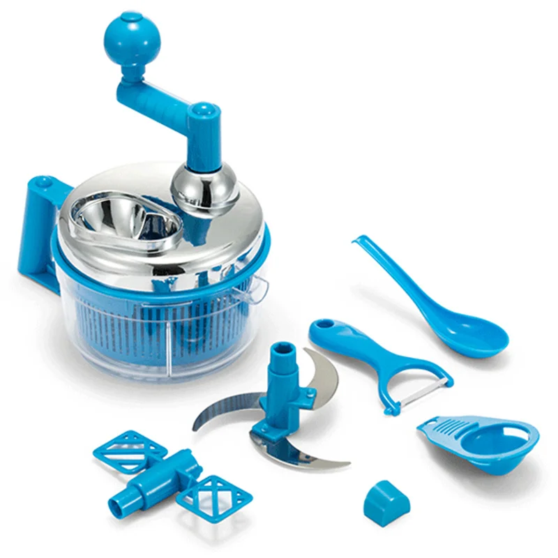 Goldbaking Multifunction Hand Powered Food Chopper Salad Spinner