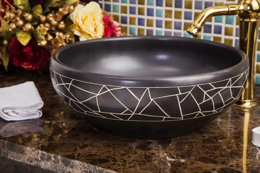 Europe Vintage Style Hand Painting Art Countertop bathroom hand painted sinks (4)