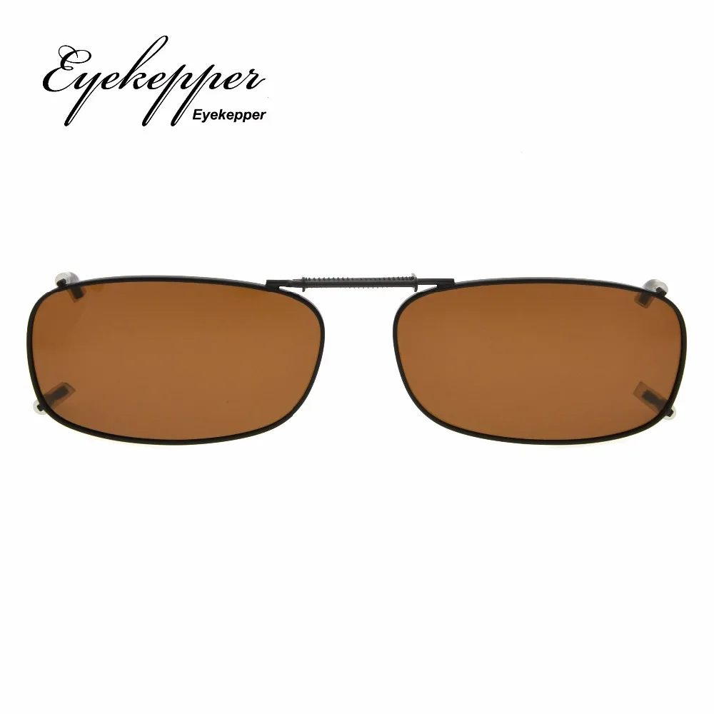 

C85 Eyekepper Metal Frame Rim Polarized Lens Clip On Sunglasses 51x29mm