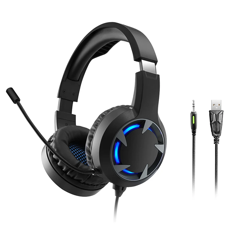 

Newly Gaming Headset Glowing Stereo Wire Earphone with Mic for Computer Games