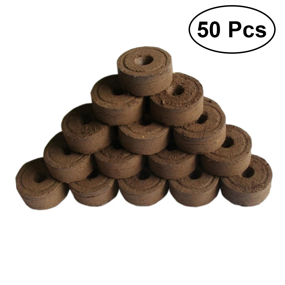 WINOMO 50pcs 30cm Peat Pellets Seedling Planting Peat Pieces Compressed