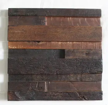 

strip 3D natural wood mosaic tile kitchen backsplash tile ancient wood mosaic wall and floor tiles rustic old ship wood panels