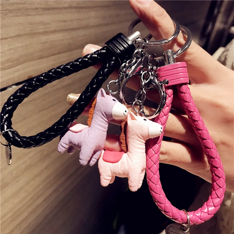 

2019 Car Key Rings Car-styling Cute Horse Key Chain Car Keyring gift new fashion style keychain