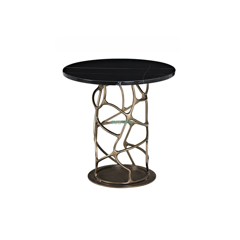 Black gold marble coffee table