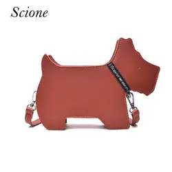 Модная повседневная сумка через плечо из искусственной кожи с изображением щенка, сумка через плечо в виде милой собаки, мини-сумка для