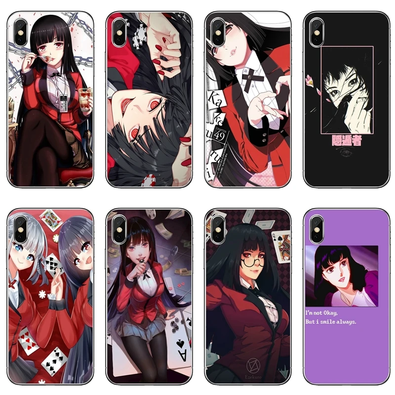 

anime Jabami Yumeko Kakegurui Luxury For Samsung Galaxy S10 S9 S8 S7 S6 edge Plus Lite S5 S4 mini Note 9 8 5 4 Soft phone case