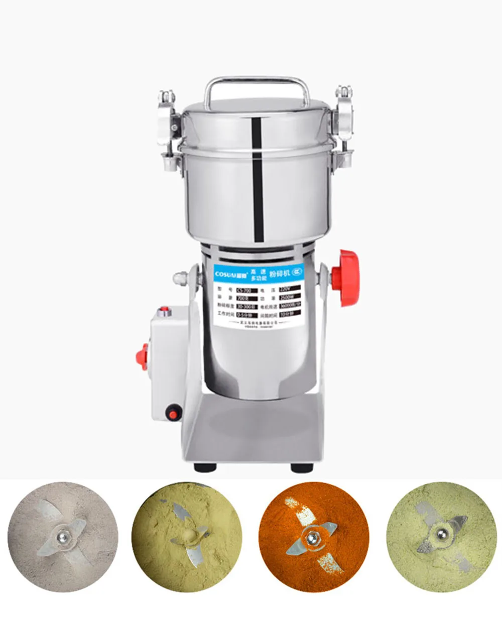 700g Swing Full Stainless Herb Grinder Food Grinding Machine Coffe