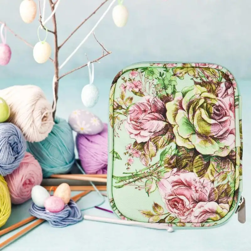 

Knitting Yarn Storage Bag Case Crochet Hooks Thread Sewing Kits Organizer Crochet Hooks Knitting Needles Sewing Set DIY Storage